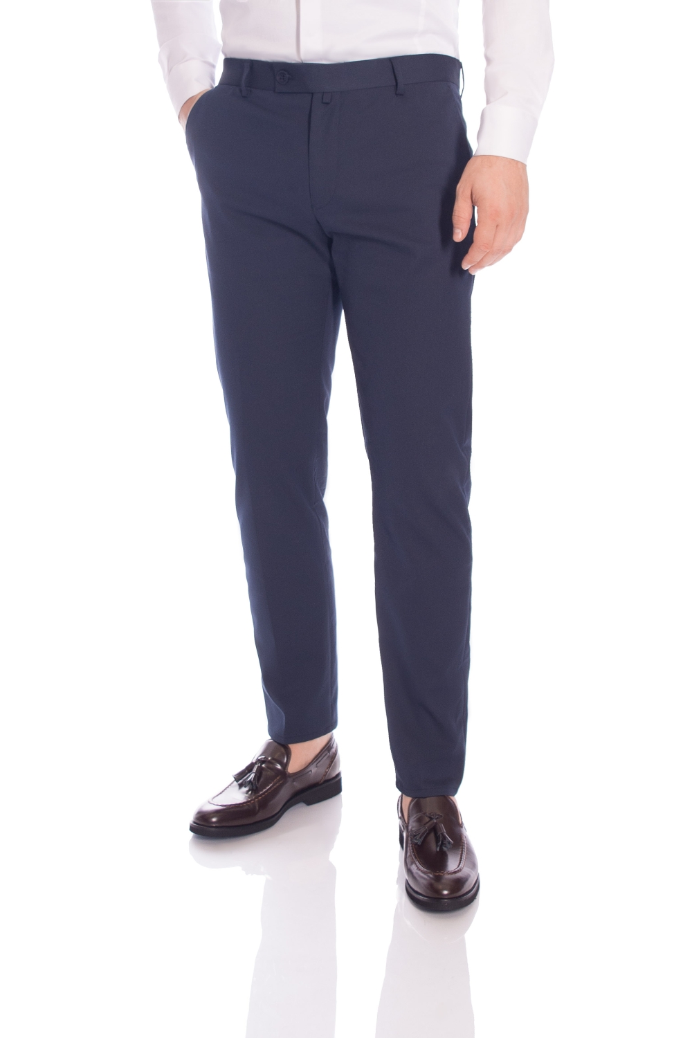 Pantaloni Barbati Slim Fit Bleumarin Eleganti