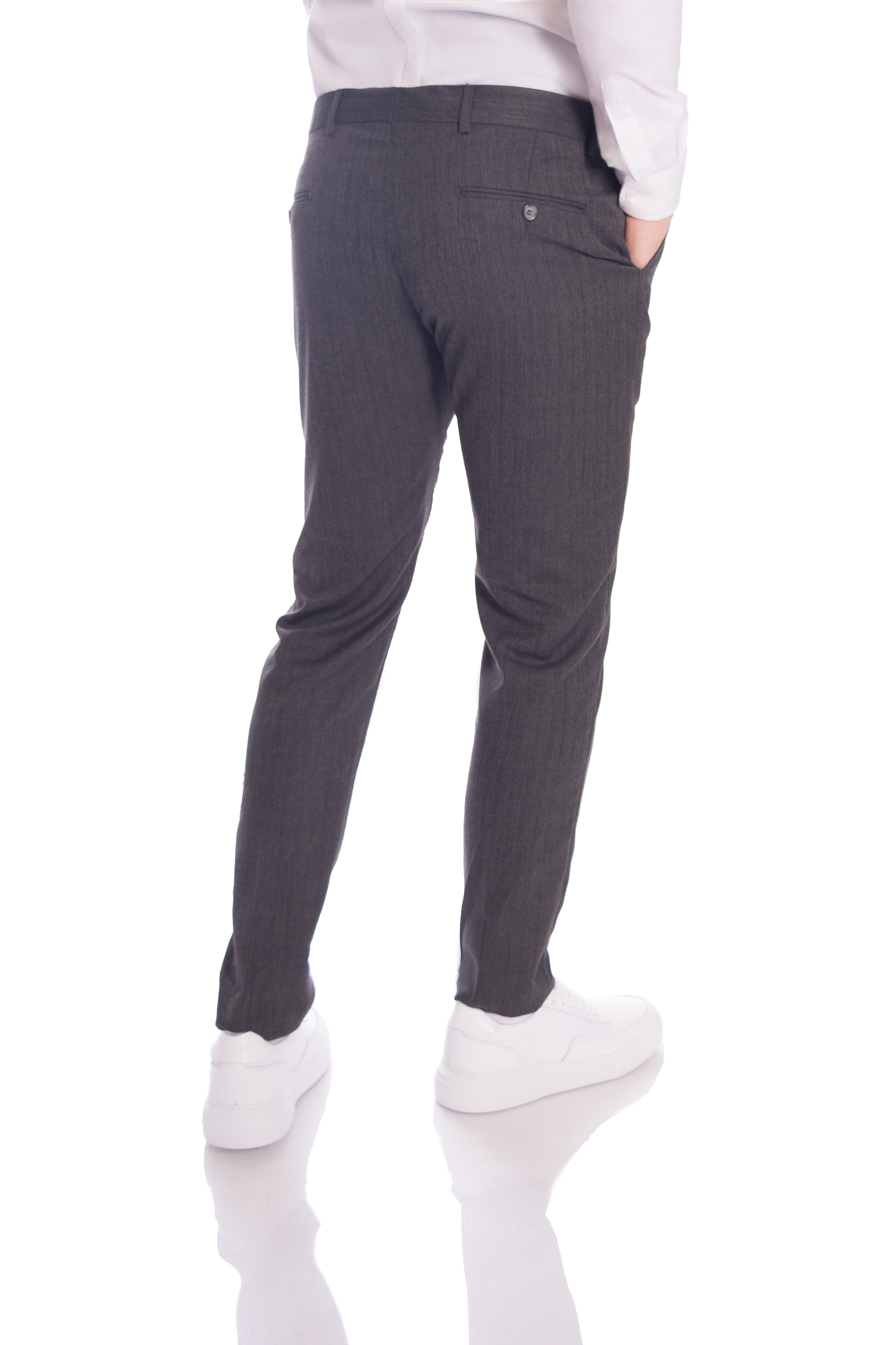Pantaloni Gri cu Dungi Barbati MAX
