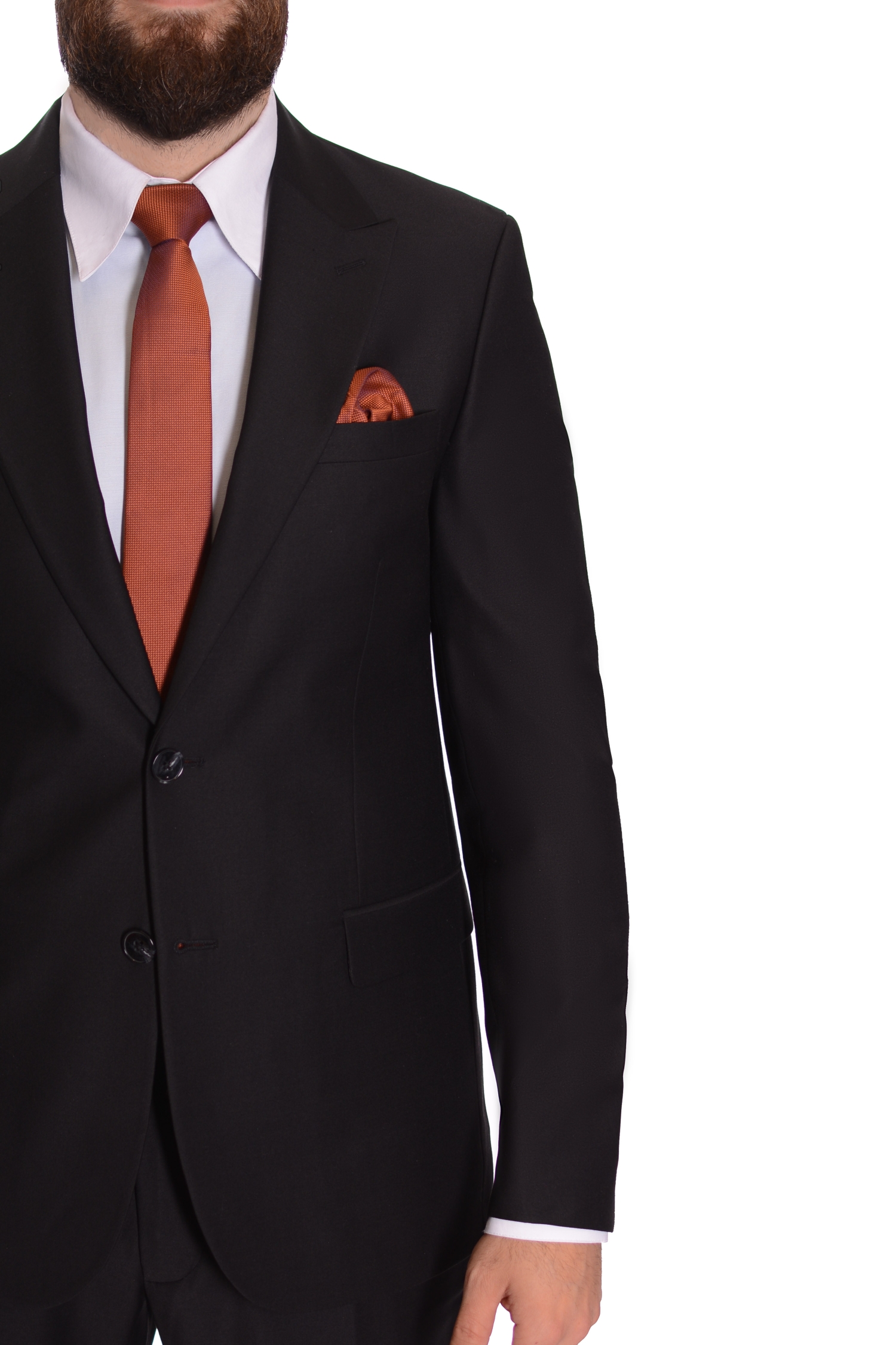 Costum Negru Slim MAX Barbati Elegant