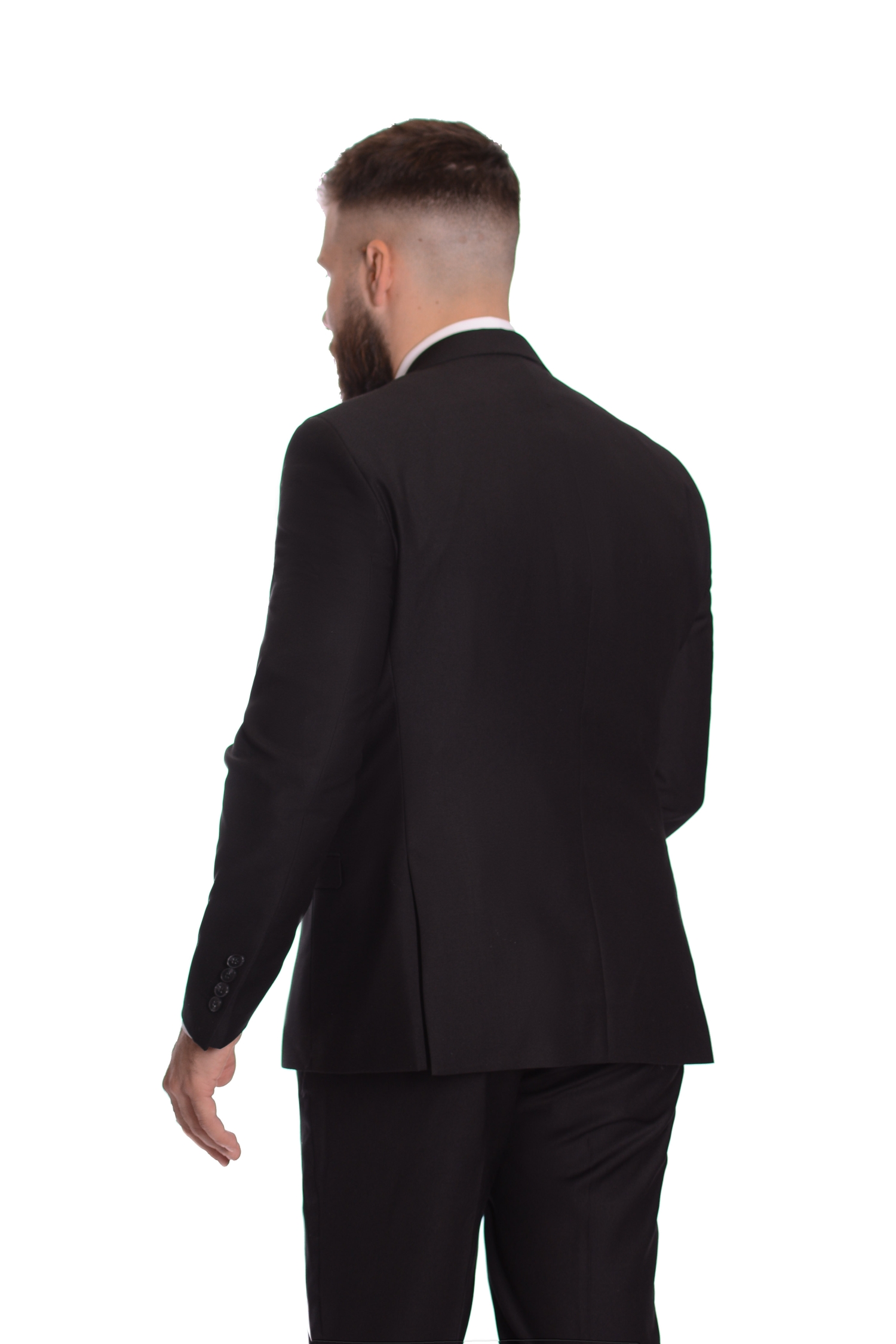 Costum Negru Slim MAX Barbati Elegant