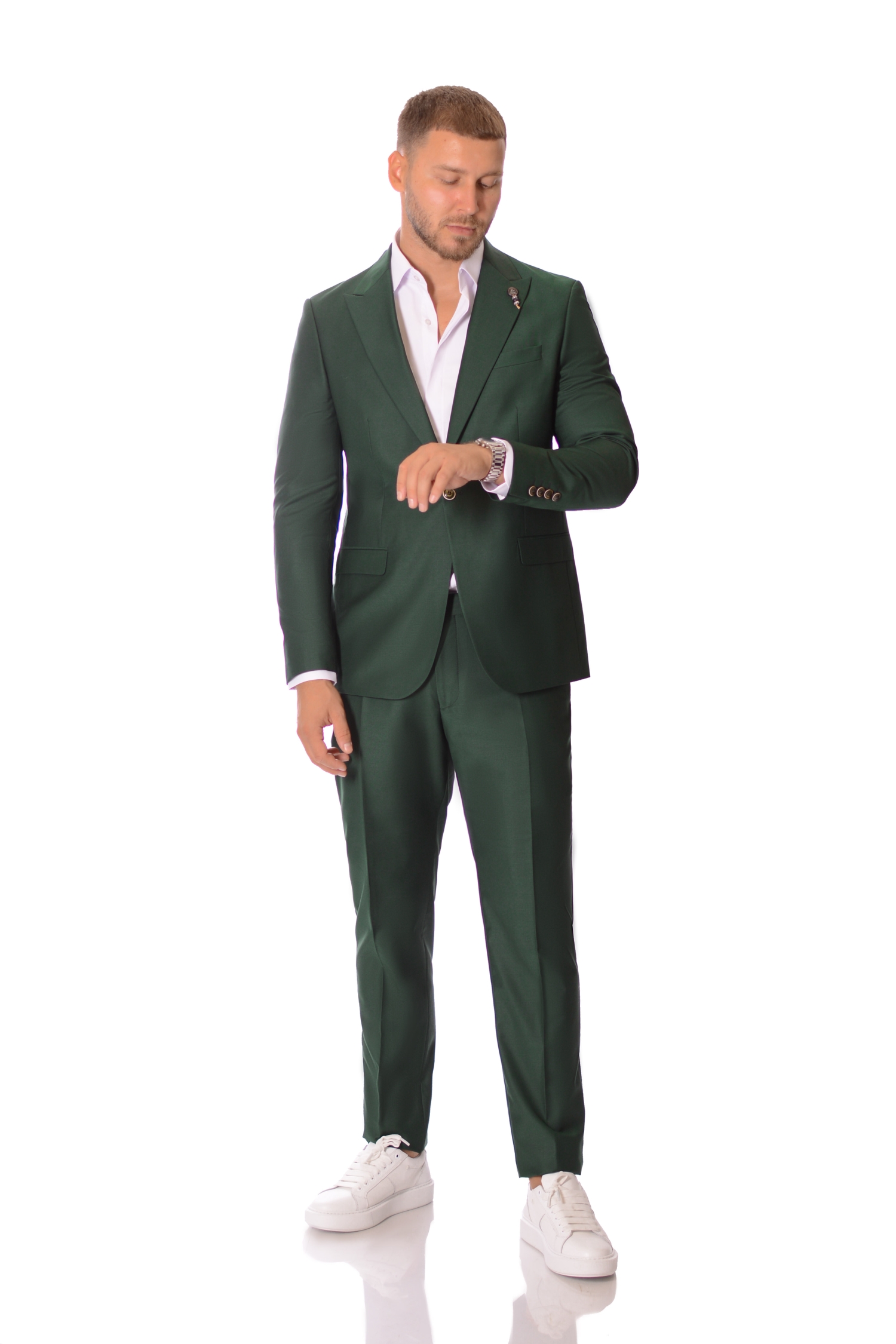 Costum Verde Barbati Max Fashion