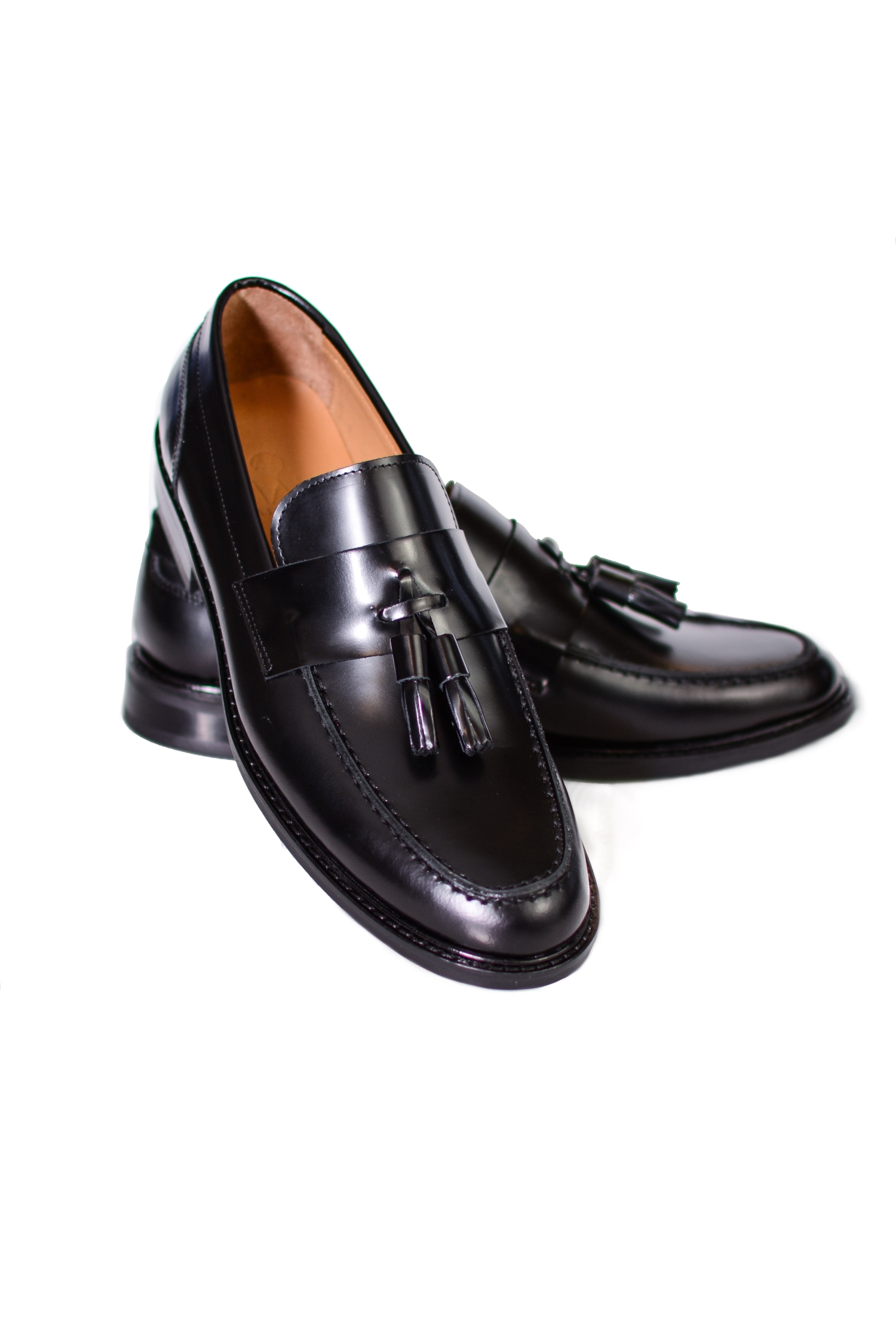 Mocasini Negri Piele naturala bovina barbati eleganti luciosi