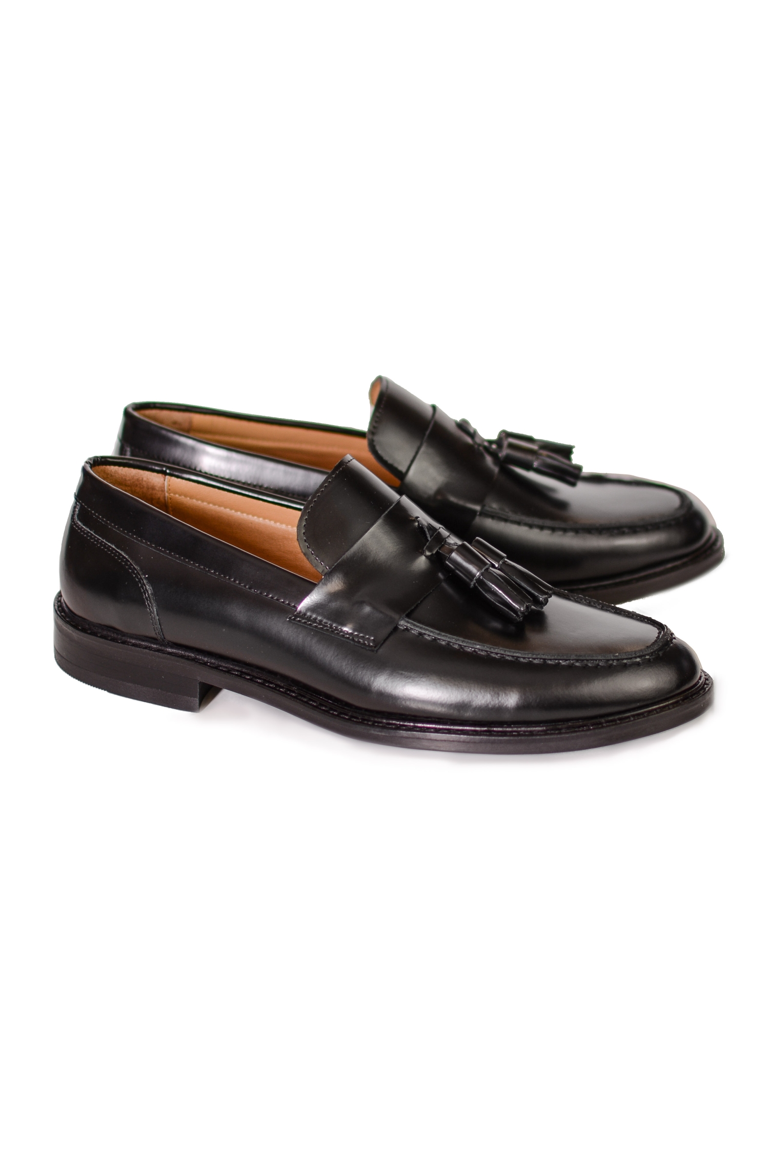 Mocasini Negri Piele naturala bovina barbati eleganti luciosi