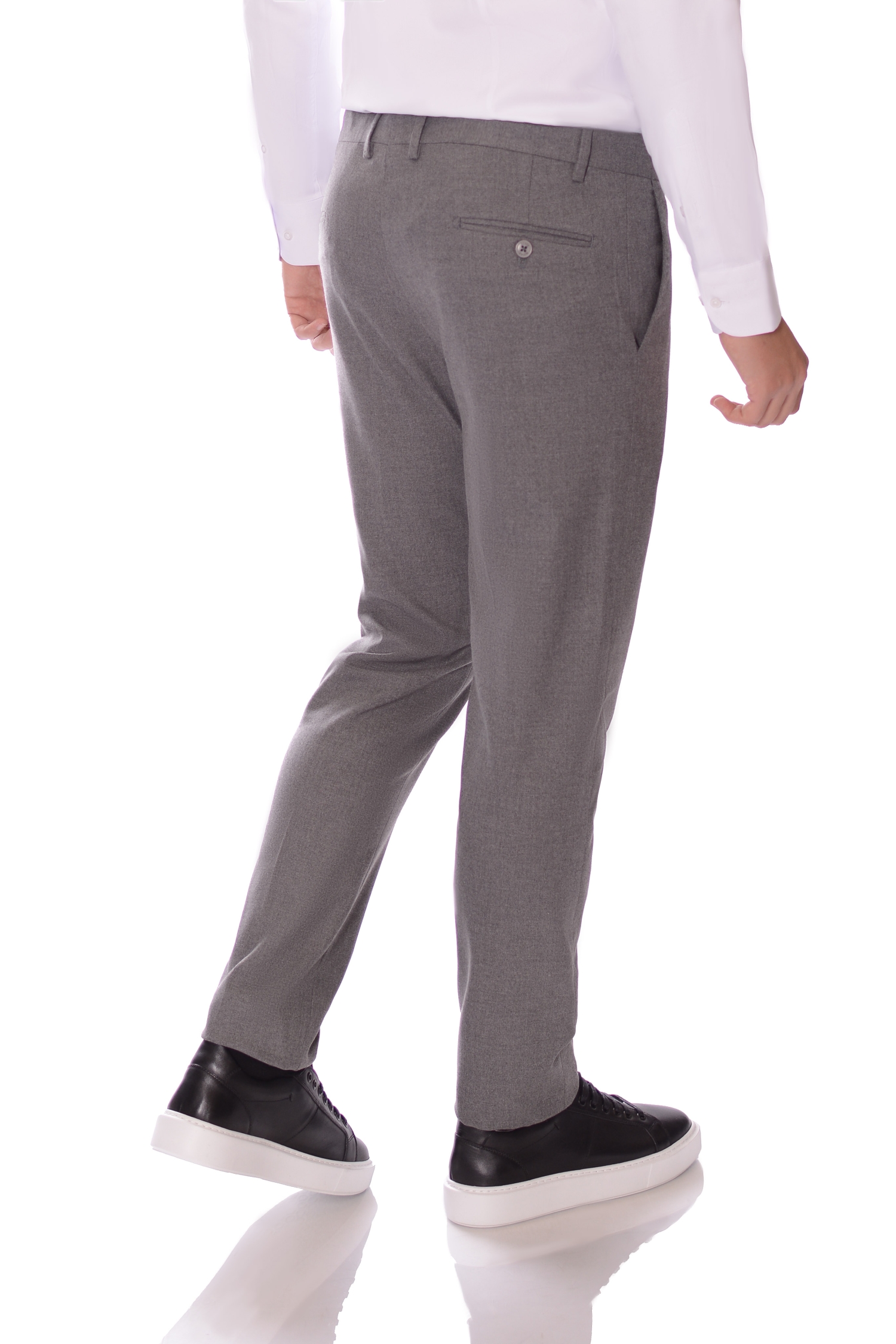 Pantaloni Gri Slim Barbati Eleganti Max Fashion 3