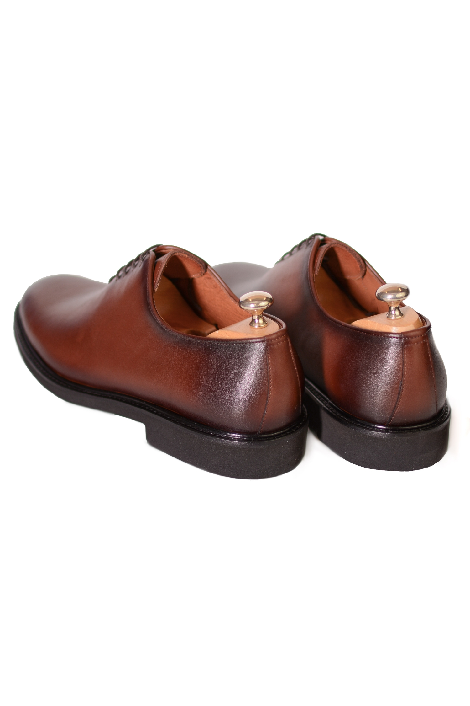 Pantofi Holecut coniac barbati eleganti talpa spuma MAX