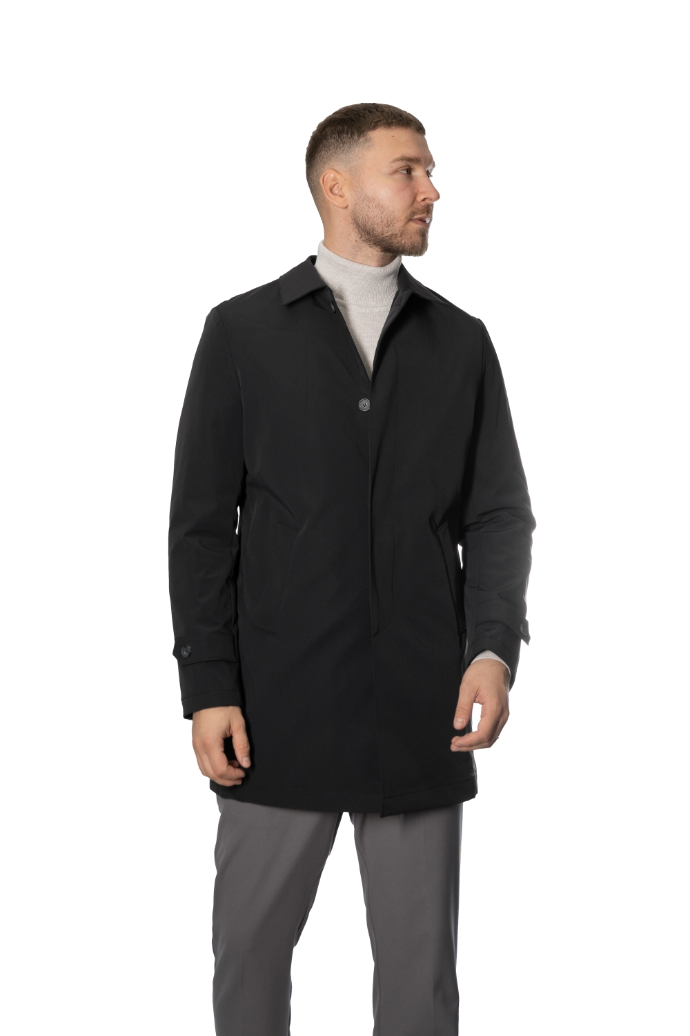trench negru max pardesiu