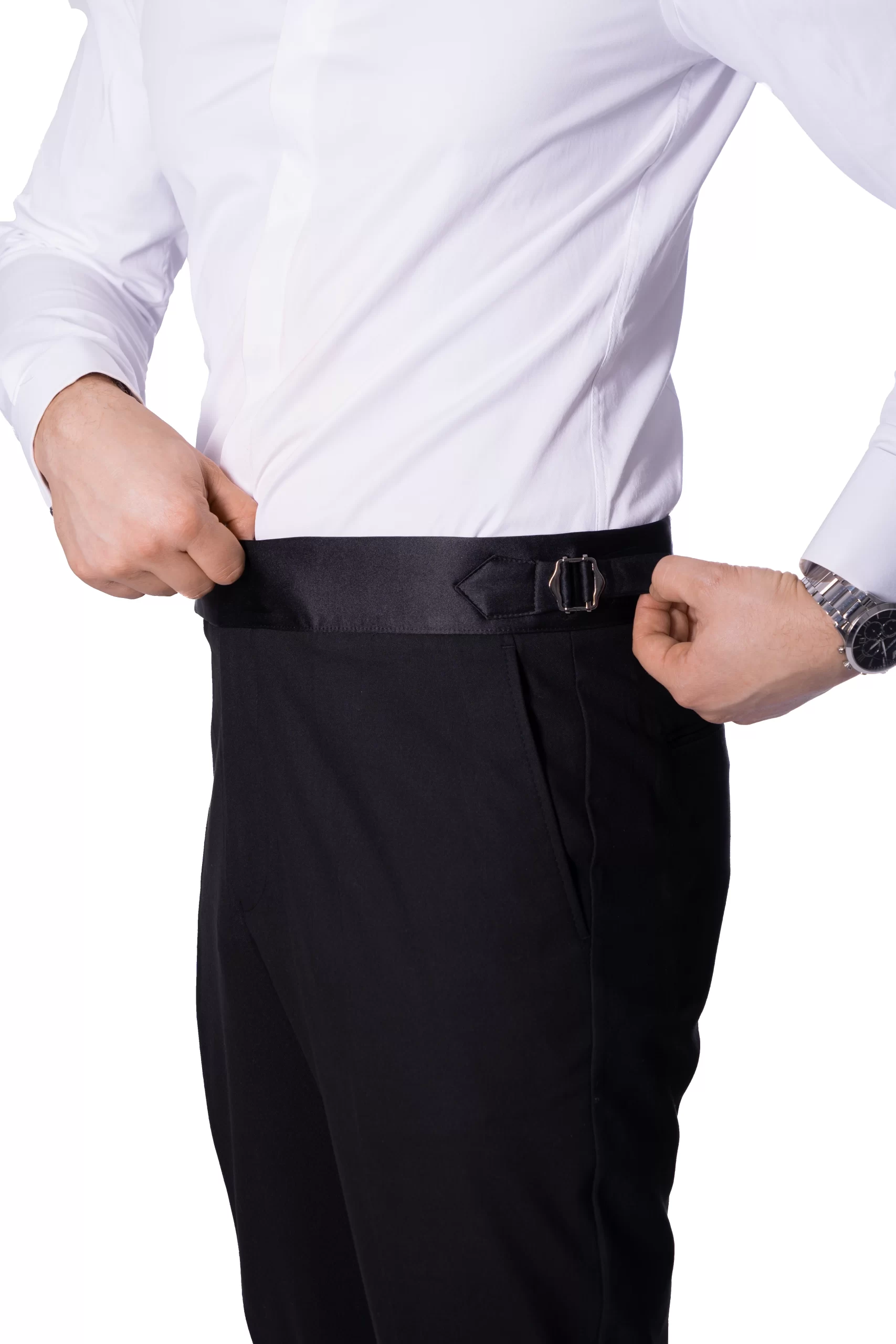 Pantaloni catarame max barbati negri Costum Negru Barbati Extravagant Lant Max