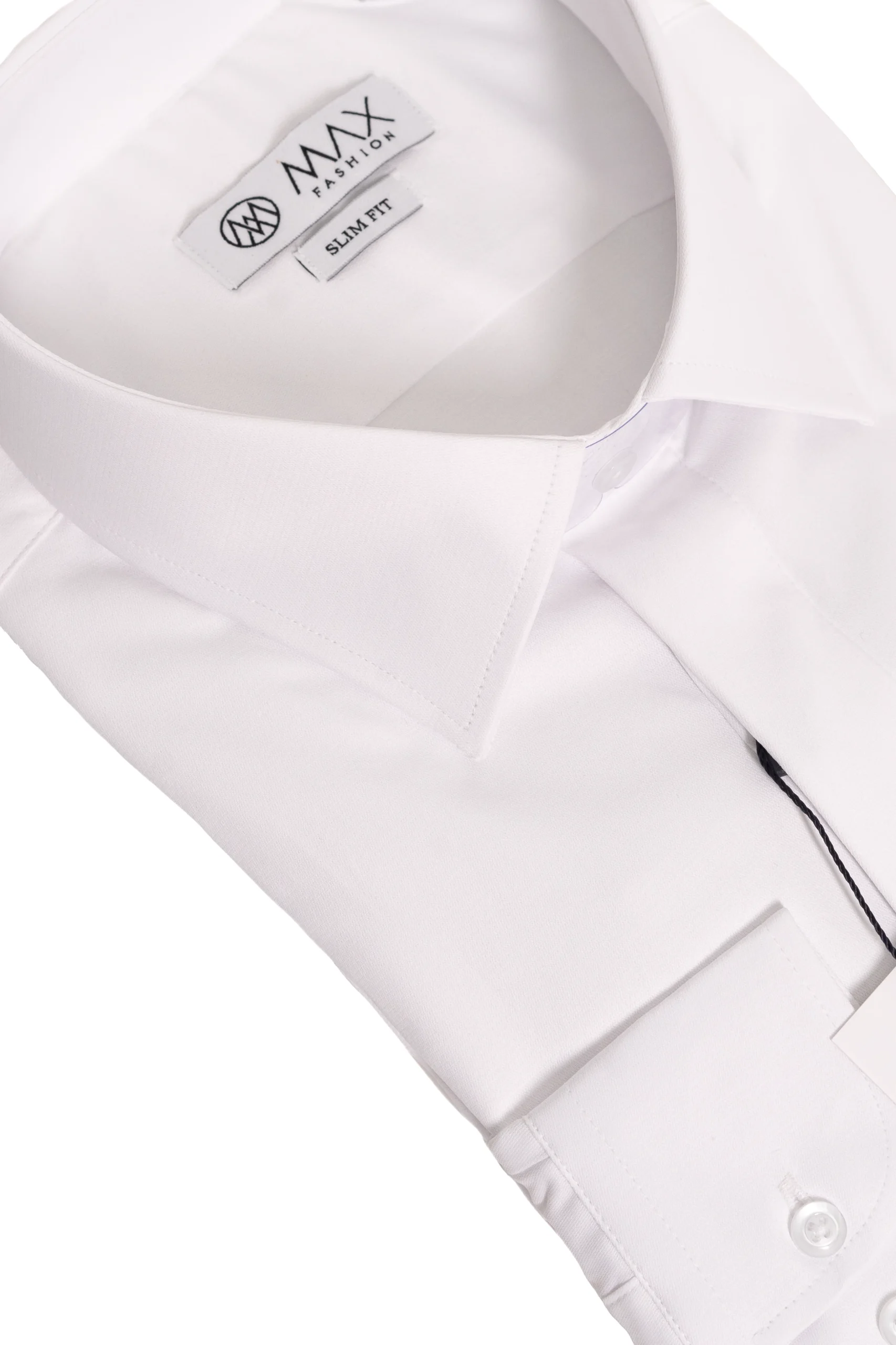 camasa slim 2 Camasa Alba Max Barbati Netransparenta Elastan Timisoara